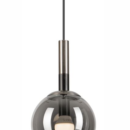 Kattokruunu johdossa ROLLO 1xE14/5W/230V mattakromi/savuinen