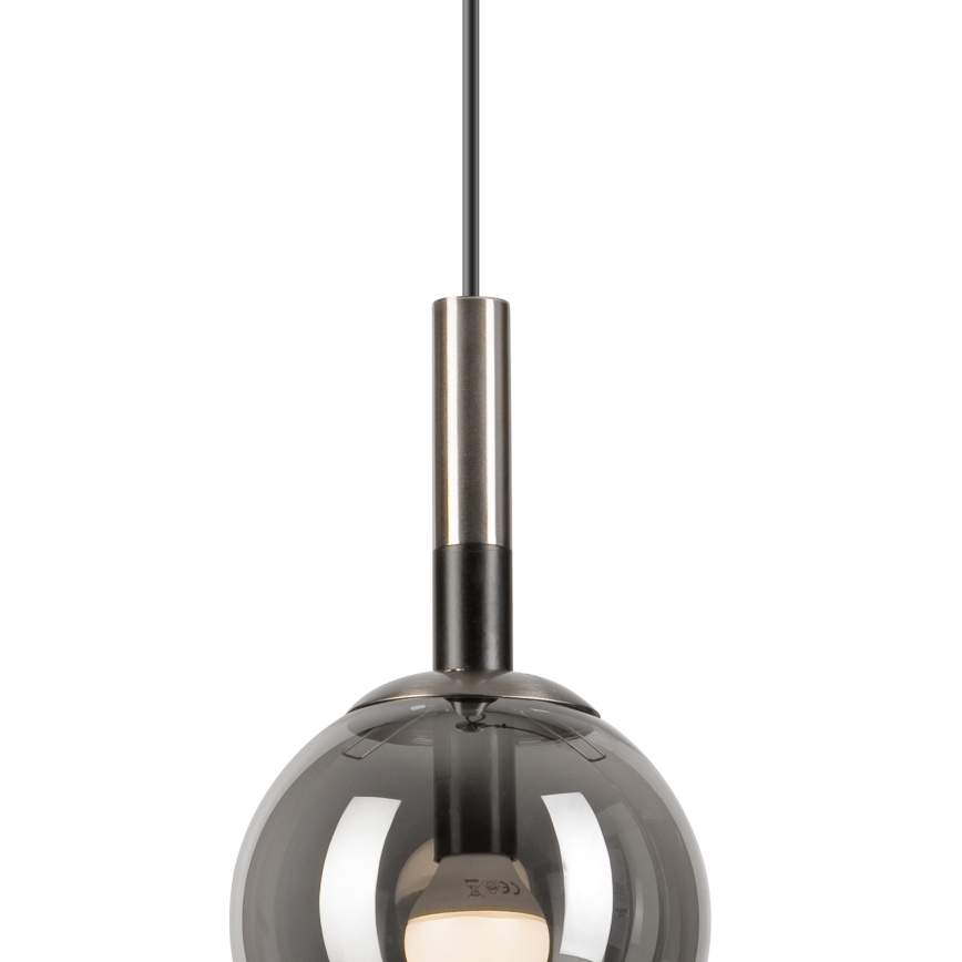 Kattokruunu johdossa ROLLO 1xE14/5W/230V mattakromi/savuinen