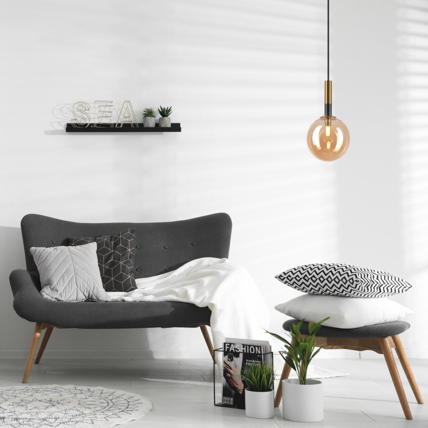 Kattokruunu johdossa ROLLO 1xG9/5W/230V kulta/savuinen beige