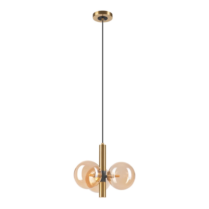 Kattokruunu johdossa ROLLO 3xG9/5W/230V kulta/savuinen beige