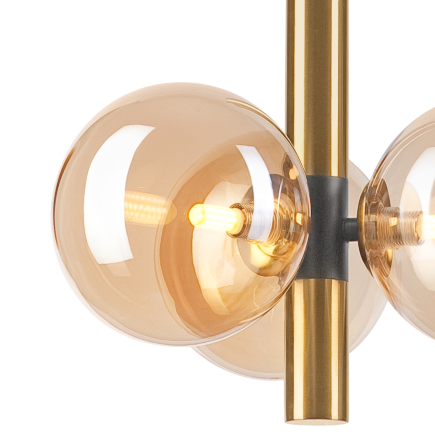 Kattokruunu johdossa ROLLO 3xG9/5W/230V kulta/savuinen beige