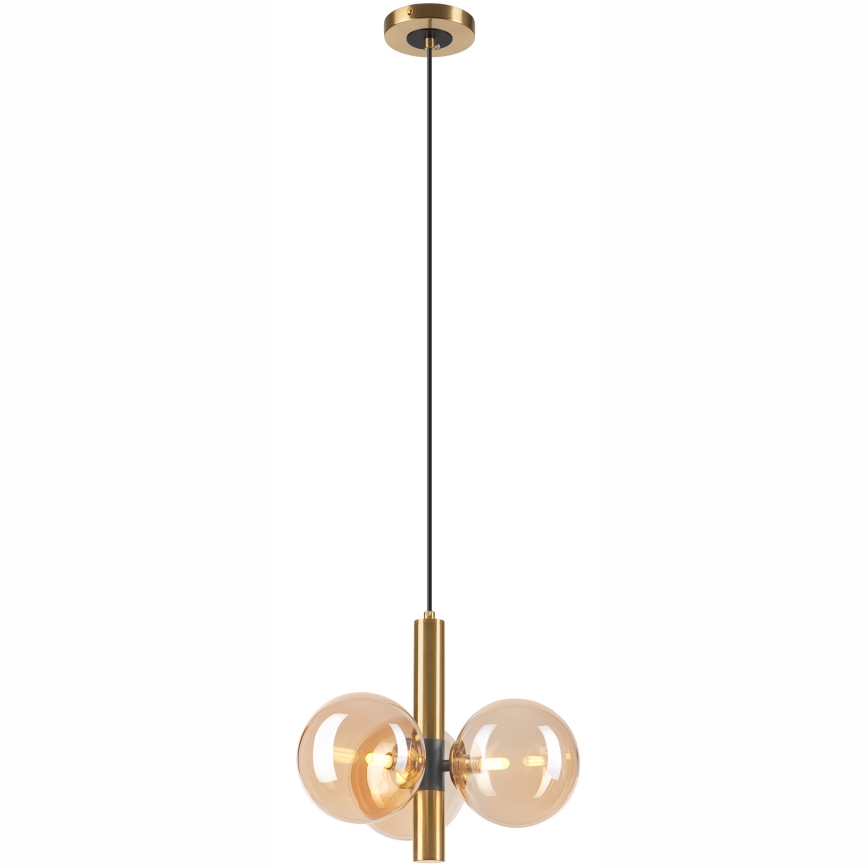 Kattokruunu johdossa ROLLO 3xG9/5W/230V kulta/savuinen beige