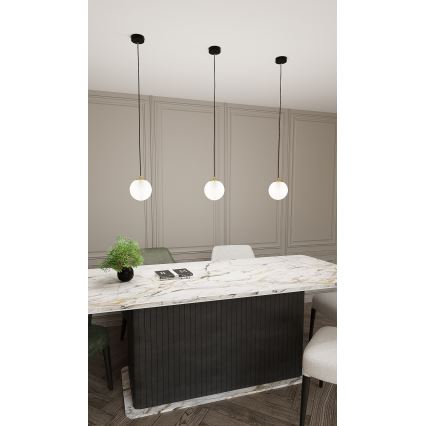 Kattokruunu johdossa ROYAL 1xE14/10W/230V halkaisija 14 cm musta