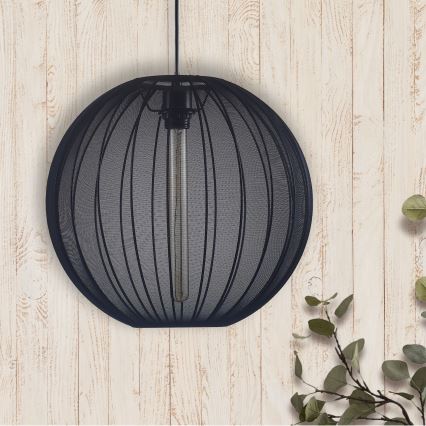 Kattokruunu johdossa SENSAI 1xE27/20W/230V halkaisija 40 cm musta