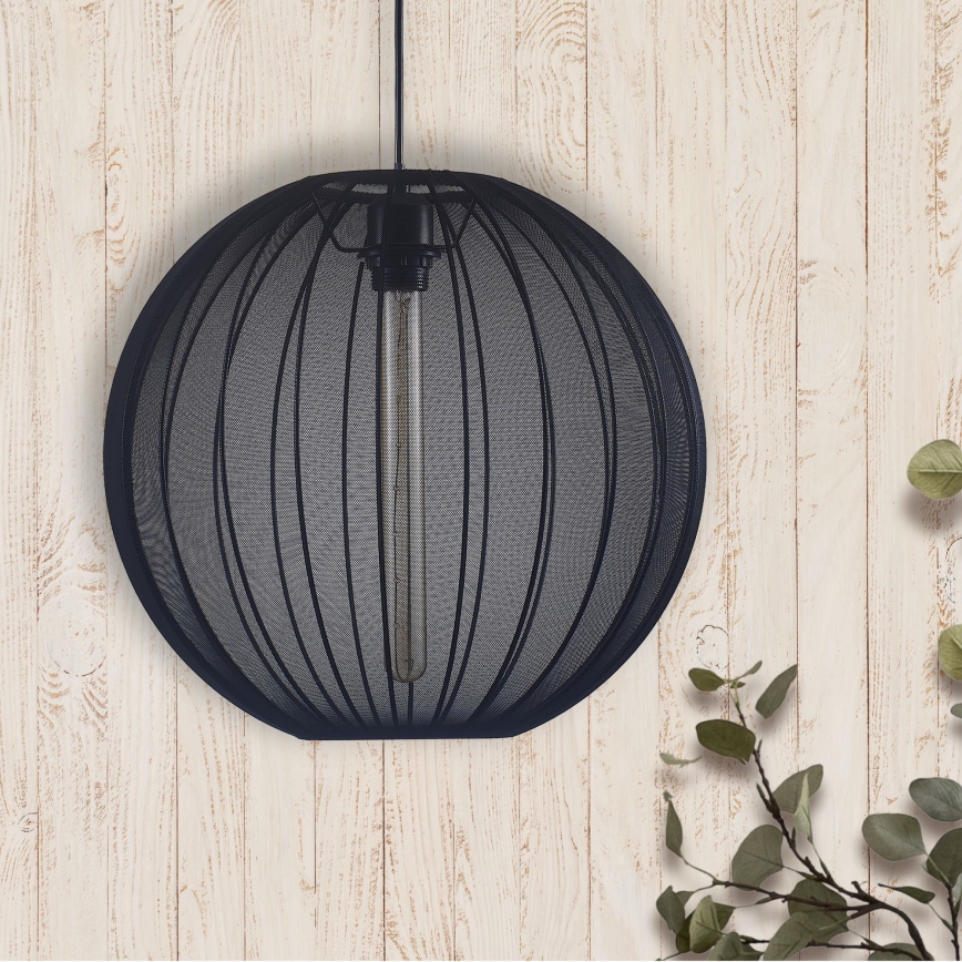 Kattokruunu johdossa SENSAI 1xE27/20W/230V halkaisija 40 cm musta
