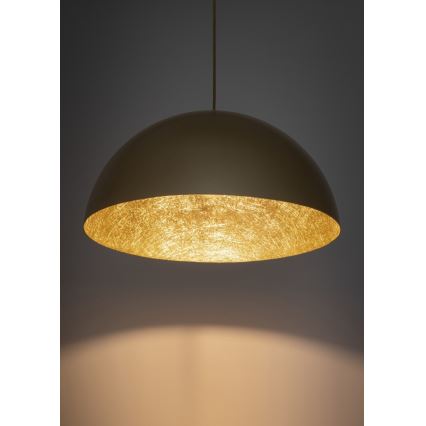 Kattokruunu johdossa SFERA 1xE27/60W/230V halkaisija 70 cm kulta