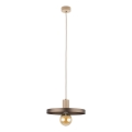 Kattokruunu johdossa SILA 1xE27/15W/230V halkaisija 30 cm ruskea/beige