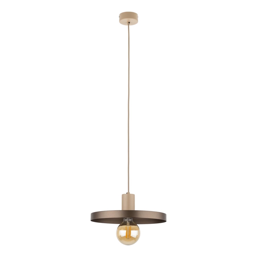 Kattokruunu johdossa SILA 1xE27/15W/230V halkaisija 30 cm ruskea/beige