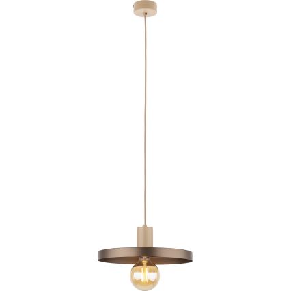 Kattokruunu johdossa SILA 1xE27/15W/230V halkaisija 30 cm ruskea/beige