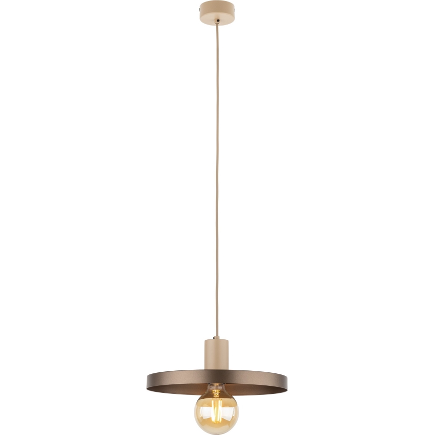 Kattokruunu johdossa SILA 1xE27/15W/230V halkaisija 30 cm ruskea/beige