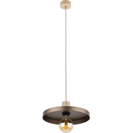 Kattokruunu johdossa SILA 1xE27/15W/230V halkaisija 30 cm ruskea/beige