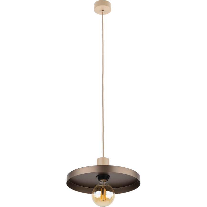 Kattokruunu johdossa SILA 1xE27/15W/230V halkaisija 30 cm ruskea/beige