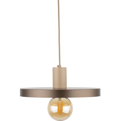 Kattokruunu johdossa SILA 1xE27/15W/230V halkaisija 30 cm ruskea/beige