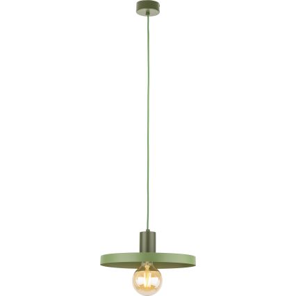 Kattokruunu johdossa SILA 1xE27/15W/230V halkaisija 30 cm vihreä