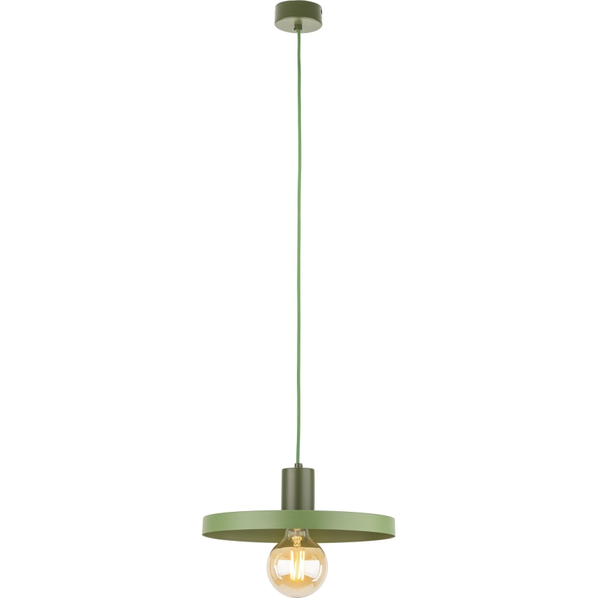 Kattokruunu johdossa SILA 1xE27/15W/230V halkaisija 30 cm vihreä