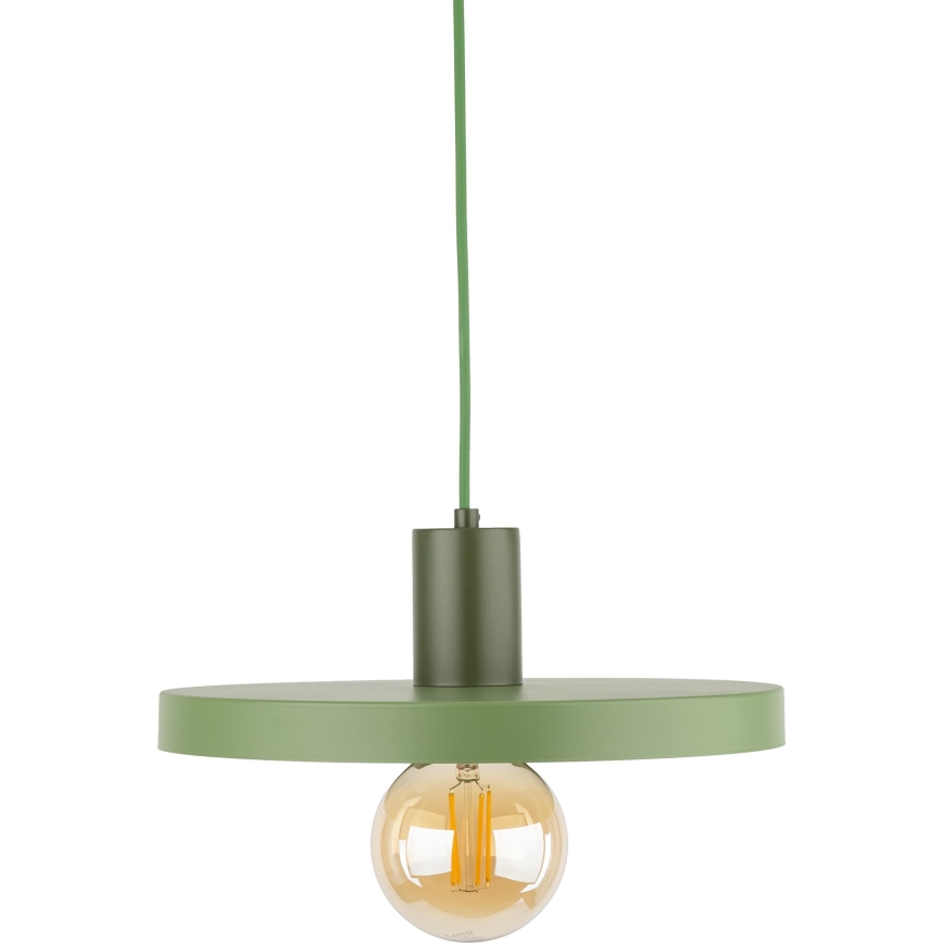 Kattokruunu johdossa SILA 1xE27/15W/230V halkaisija 30 cm vihreä