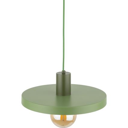 Kattokruunu johdossa SILA 1xE27/15W/230V halkaisija 30 cm vihreä
