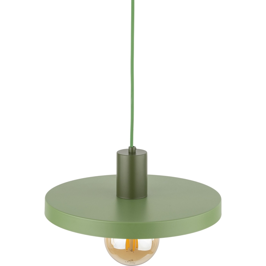 Kattokruunu johdossa SILA 1xE27/15W/230V halkaisija 30 cm vihreä