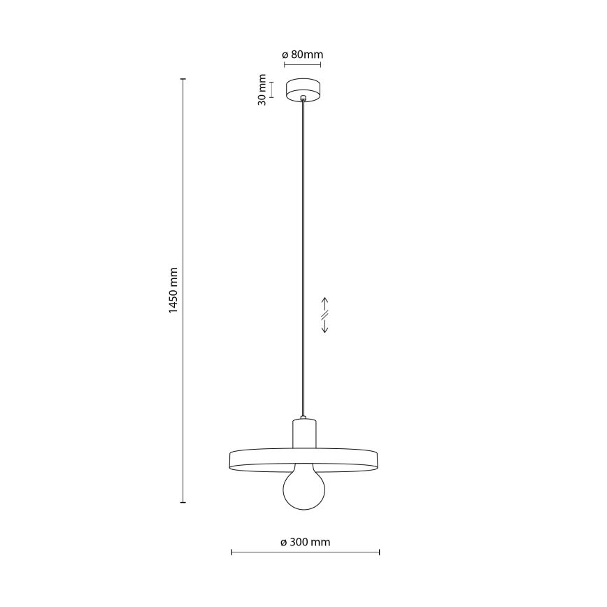 Kattokruunu johdossa SILA 1xE27/15W/230V halkaisija 30 cm vihreä