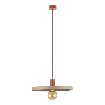 Kattokruunu johdossa SILA 1xE27/15W/230V halkaisija 40 cm beige/tiili
