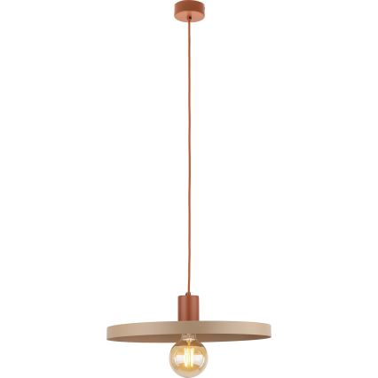 Kattokruunu johdossa SILA 1xE27/15W/230V halkaisija 40 cm beige/tiili