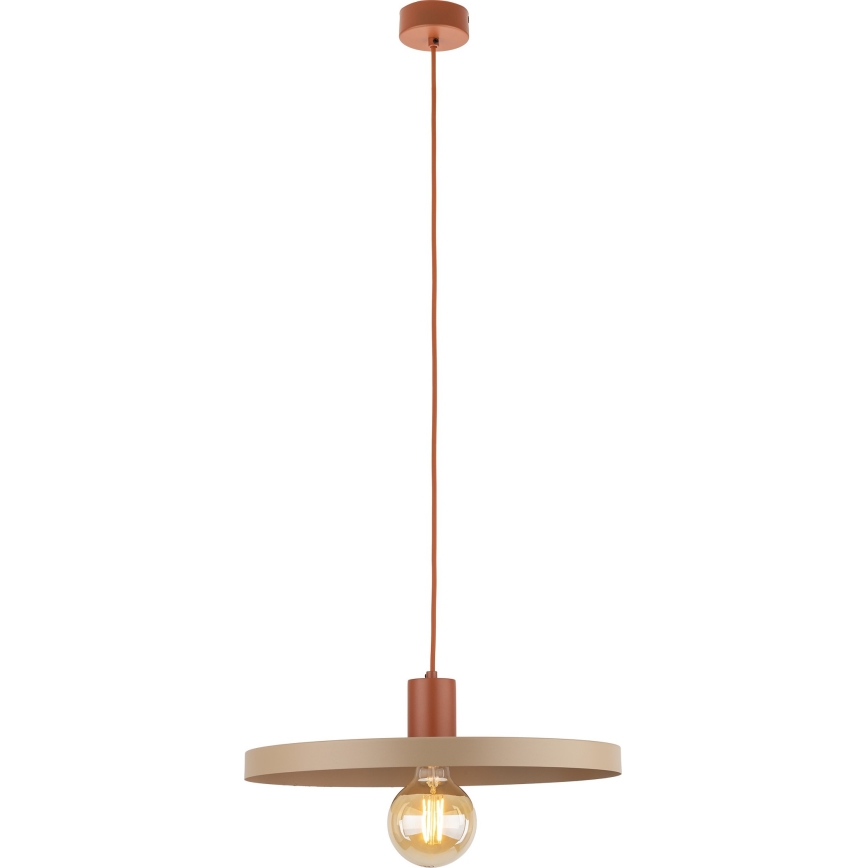 Kattokruunu johdossa SILA 1xE27/15W/230V halkaisija 40 cm beige/tiili