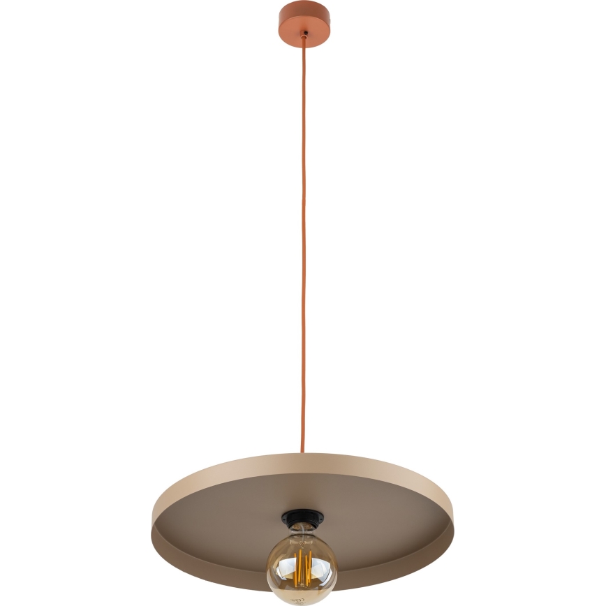 Kattokruunu johdossa SILA 1xE27/15W/230V halkaisija 40 cm beige/tiili
