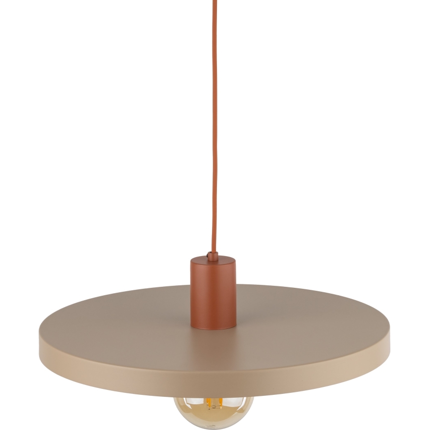 Kattokruunu johdossa SILA 1xE27/15W/230V halkaisija 40 cm beige/tiili
