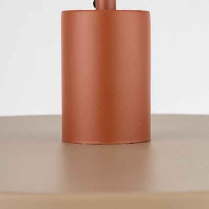 Kattokruunu johdossa SILA 1xE27/15W/230V halkaisija 40 cm beige/tiili