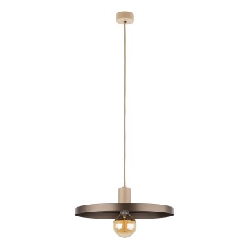 Kattokruunu johdossa SILA 1xE27/15W/230V halkaisija 40 cm ruskea/beige
