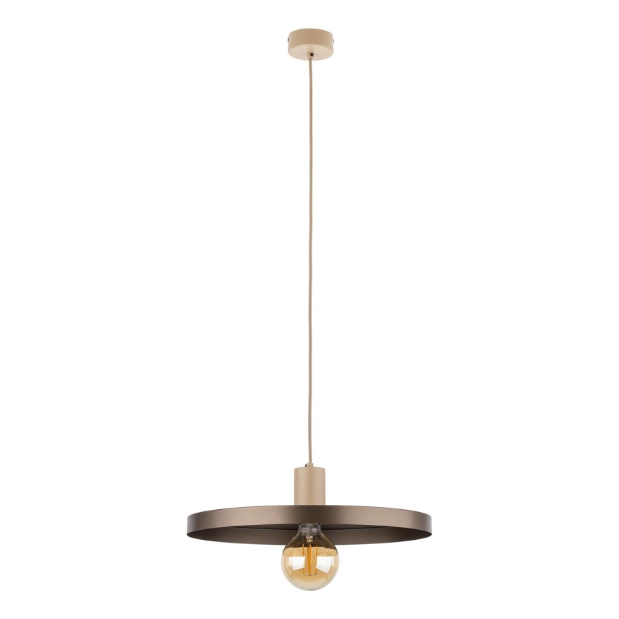 Kattokruunu johdossa SILA 1xE27/15W/230V halkaisija 40 cm ruskea/beige