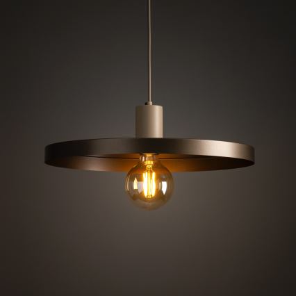 Kattokruunu johdossa SILA 1xE27/15W/230V halkaisija 40 cm ruskea/beige