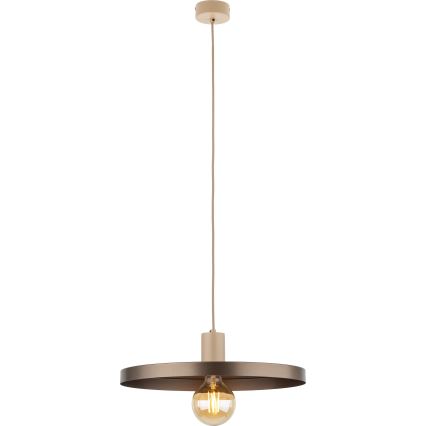 Kattokruunu johdossa SILA 1xE27/15W/230V halkaisija 40 cm ruskea/beige