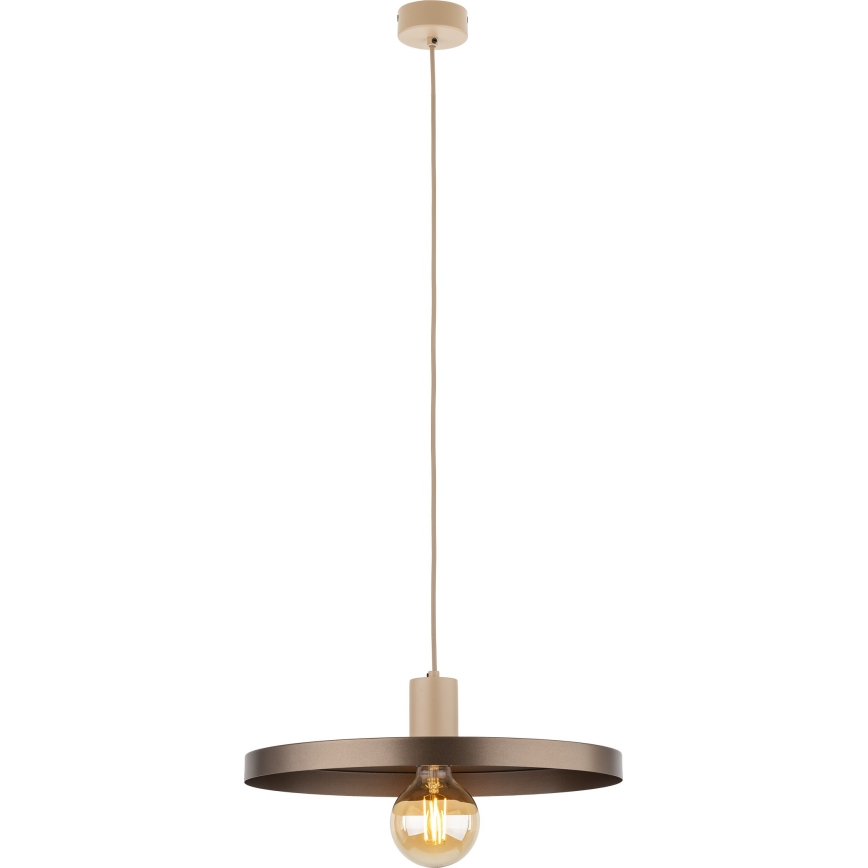 Kattokruunu johdossa SILA 1xE27/15W/230V halkaisija 40 cm ruskea/beige