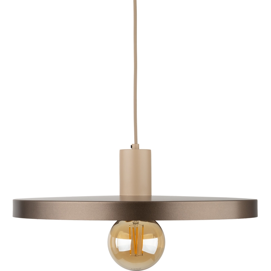 Kattokruunu johdossa SILA 1xE27/15W/230V halkaisija 40 cm ruskea/beige