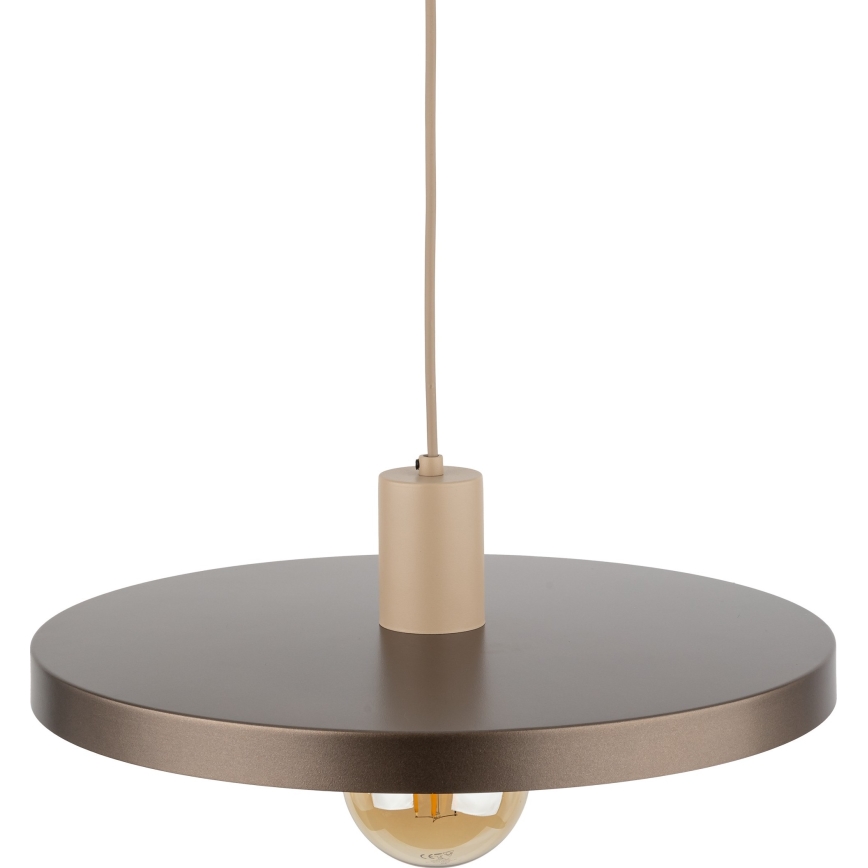Kattokruunu johdossa SILA 1xE27/15W/230V halkaisija 40 cm ruskea/beige