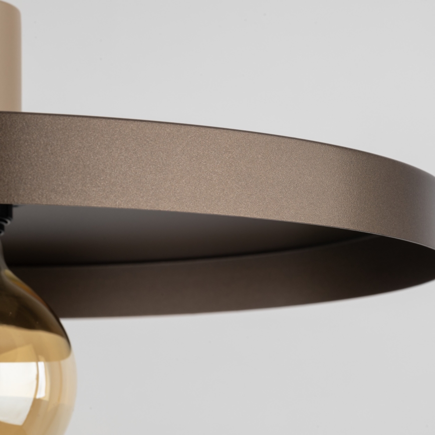 Kattokruunu johdossa SILA 1xE27/15W/230V halkaisija 40 cm ruskea/beige