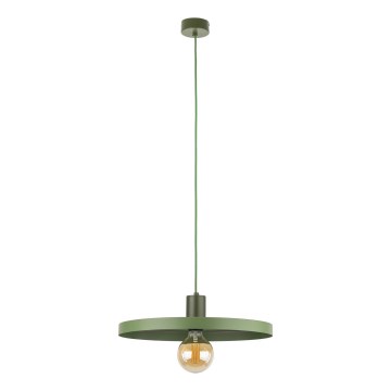 Kattokruunu johdossa SILA 1xE27/15W/230V halkaisija 40 cm vihreä
