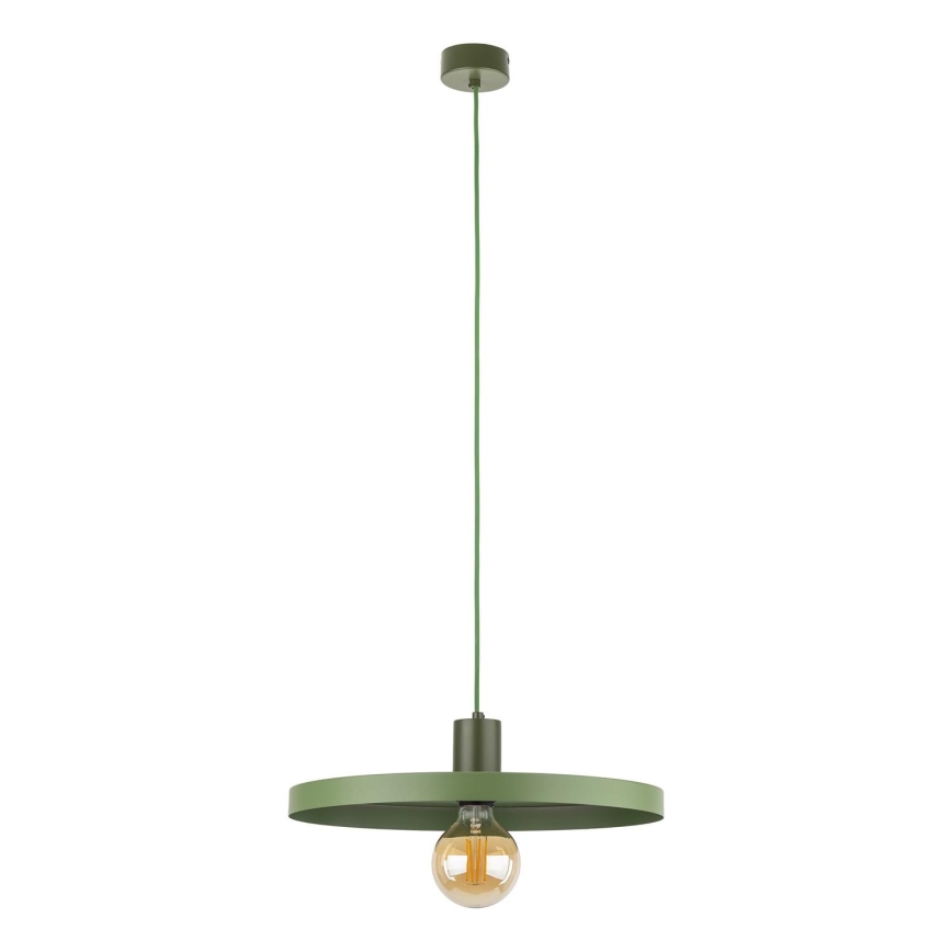 Kattokruunu johdossa SILA 1xE27/15W/230V halkaisija 40 cm vihreä