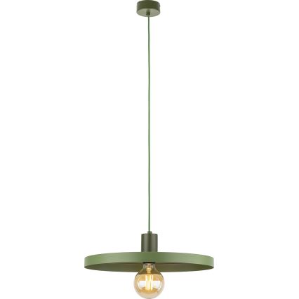 Kattokruunu johdossa SILA 1xE27/15W/230V halkaisija 40 cm vihreä