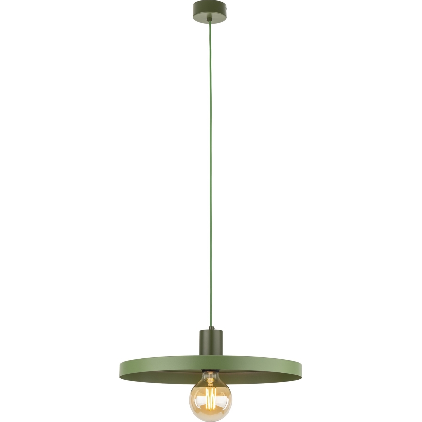 Kattokruunu johdossa SILA 1xE27/15W/230V halkaisija 40 cm vihreä