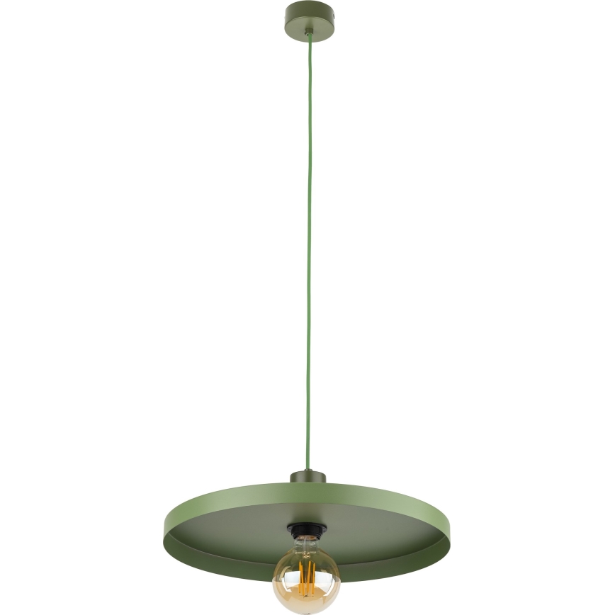 Kattokruunu johdossa SILA 1xE27/15W/230V halkaisija 40 cm vihreä