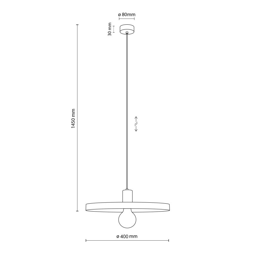 Kattokruunu johdossa SILA 1xE27/15W/230V halkaisija 40 cm vihreä