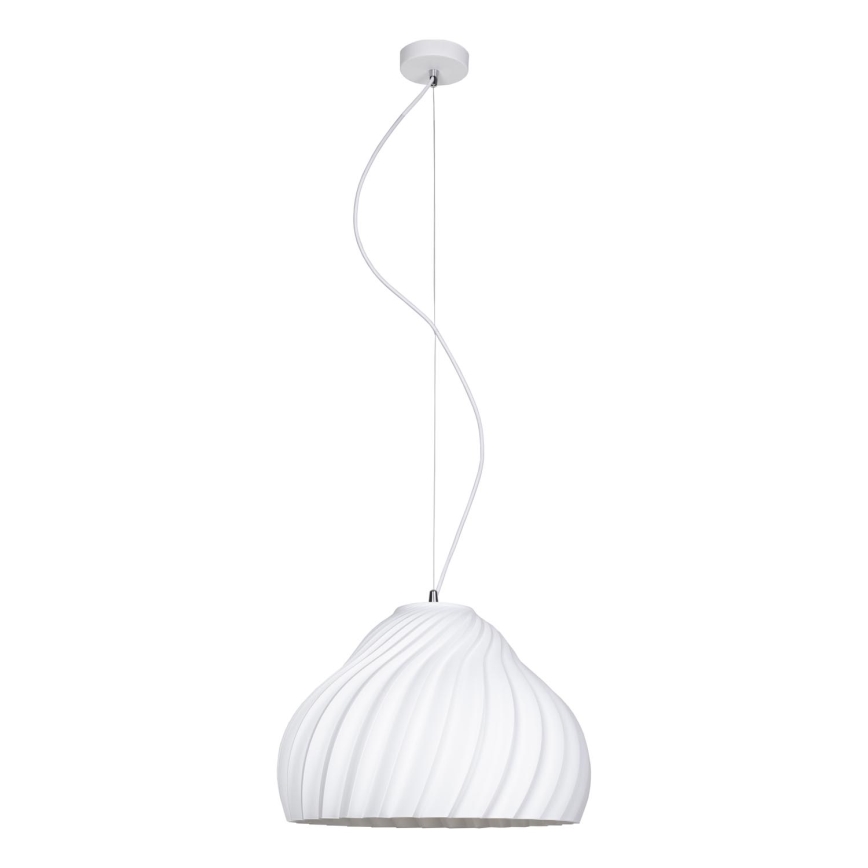 Kattokruunu johdossa SILVO 1xE27/60W/230V halkaisija 38 cm valkoinen