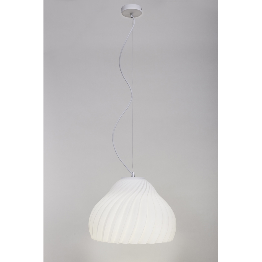 Kattokruunu johdossa SILVO 1xE27/60W/230V halkaisija 38 cm valkoinen