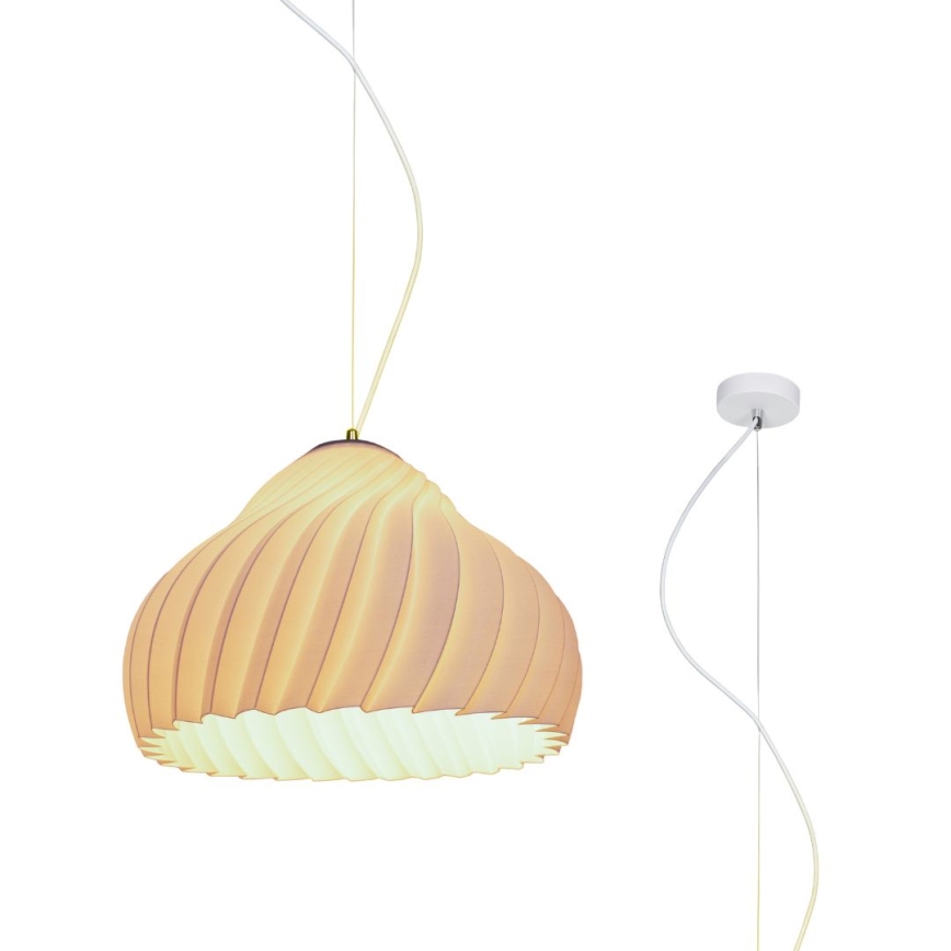 Kattokruunu johdossa SILVO 1xE27/60W/230V halkaisija 38 cm valkoinen