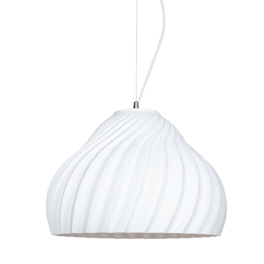 Kattokruunu johdossa SILVO 1xE27/60W/230V halkaisija 38 cm valkoinen