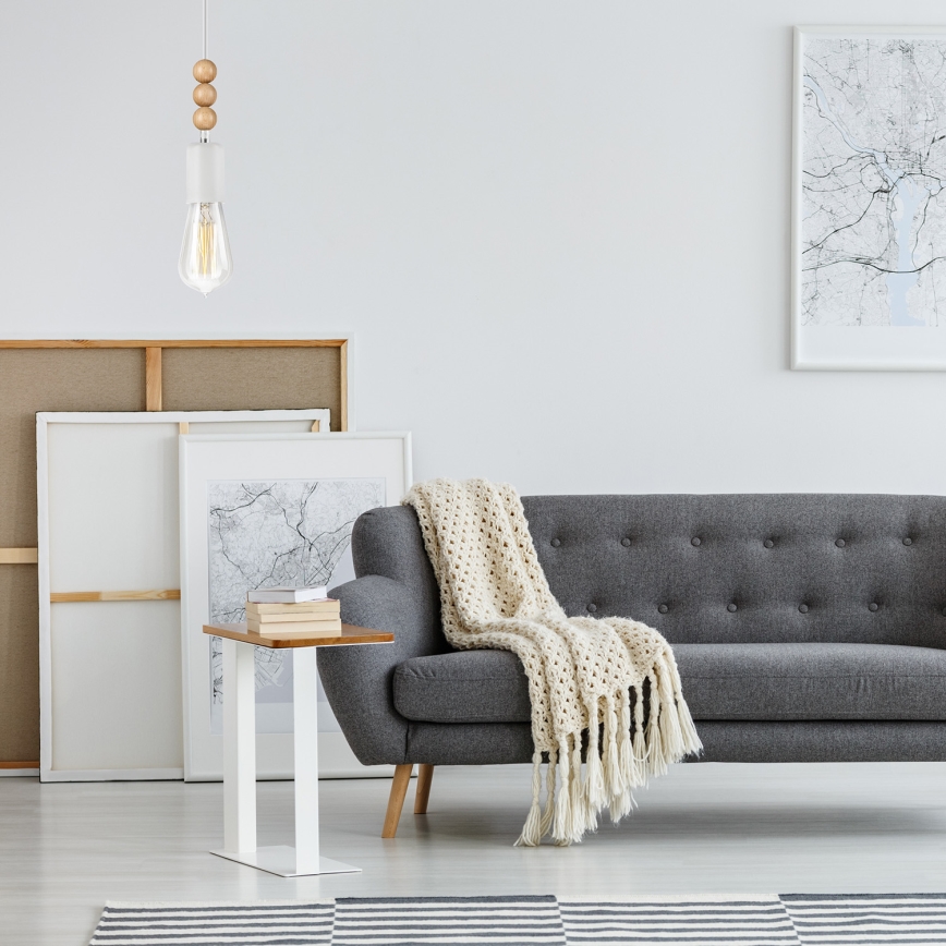 Kattokruunu johdossa SIMON 1xE27/60W/230V pyökki - FSC sertifioitu