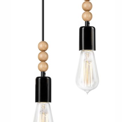 Kattokruunu johdossa SIMON 3xE27/60W/230V pyökki - FSC sertifioitu