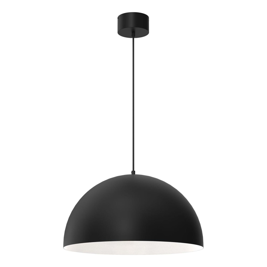 Kattokruunu johdossa SINGLE 1xE27/60W/230V halkaisija 50 cm musta/valkoinen